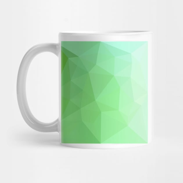 Dark Sea Green Abstract Low Polygon Background by retrovectors